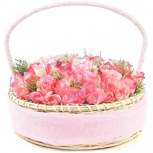 PINK SOFTENERS BASKET FOR MOTHER DAY