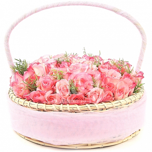 PINK SOFTENERS BASKET FOR MOTHER DAY