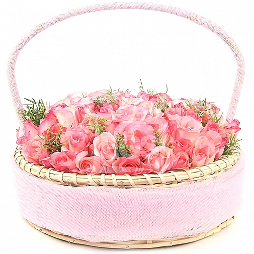 PINK SOFTENERS BASKET